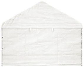 Tenda de Eventos com telhado 13,38x4,08x3,22 m polietileno branco