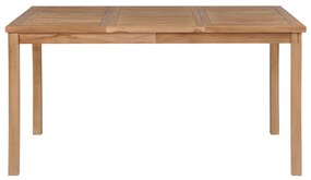 Mesa de jardim 150x90x77 cm madeira teca maciça