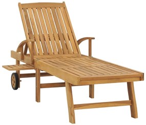 Espreguiçadeira com mesa madeira teca maciça