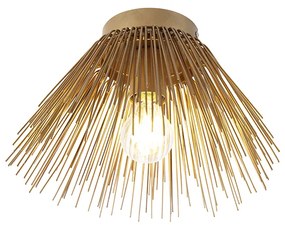 Plafon Art Deco dourado com efeito de luz - Broom Rústico