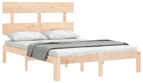 Cama sem colchão 140x200 cm madeira de pinho maciça