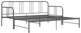 Estrutura sofá-cama de puxar 90x200 cm metal cinzento