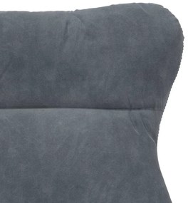 Poltrona Relaxante Veludo Cinza Escuro