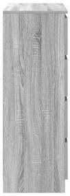 Aparador 80x35x99 cm derivados de madeira cinzento sonoma