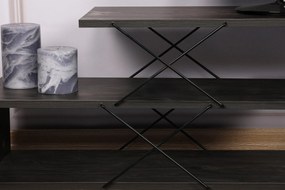 Móvel TV Zigzag – Castanho Escuro – 120 cm x 40 cm x 30 cm