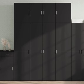 Armário alto 80x42,5x249 cm derivados de madeira preto