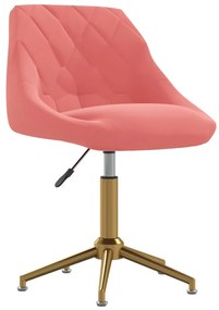 vidaXL Cadeira de escritório giratória veludo rosa
