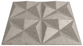 Painéis de parede 48 pcs 50x50 cm 12 m² XPS origami betão