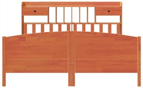 Cama com estante sem colchão 180x200 cm pinho maciço