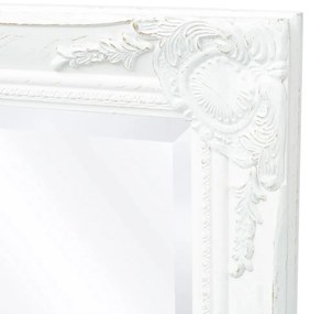 Espelho de parede, estilo barroco, 100x50 cm, branco