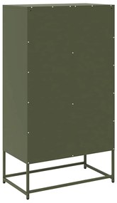 Aparador alto 68x39x123 cm aço verde azeitona