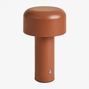 Lâmpada De Mesa Led Sem Fios Em Ferro Loentia Terracota - Sklum