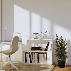 Estante/divisória 80x25x70 cm pinho maciço branco