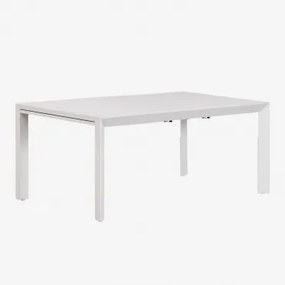 Mesa De Jardim Retangular Extensível Em Alumínio Starmi 180-240x100 Cm Gardénia Branco - Sklum