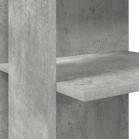 Mesa de Canto com Armazenamento em Concreto Cinza 140x113,5x75cm