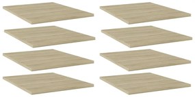 vidaXL Prateleiras estante 8pcs 40x50x1,5cm contraplacado cor carvalho