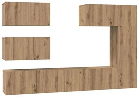 Conjunto de móvel de TV com prateleira Outros 6 pcs carvalho artisiano