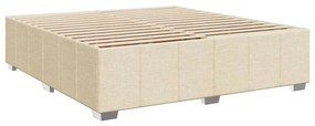Cama com molas/colchão 200x200 cm tecido cor creme