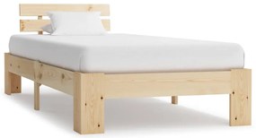 Estrutura de cama 90x200 cm pinho maciço