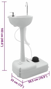 Mesa de Camping vidaXL Cinza Fresco