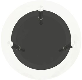 Mesa apoio duas prateleiras 38cm vidro temp. transparente/preto