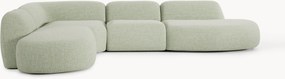 Sofá de canto modular XL em bouclé com chaise longues Wolke