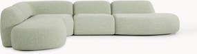 Sofá de canto modular XL em bouclé Wolke