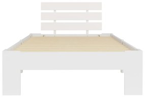 Estrutura de cama 90x200 cm pinho maciço branco