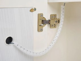 Armário de casa de banho com espelho e LED 60 x 60 cm branco TALAGAPA Beliani
