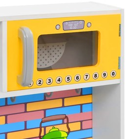 Cozinha de brincar para crianças MDF 80x30x85 cm multicor