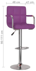 Bancos de bar 2 pcs couro artificial roxo