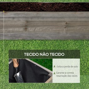 Floreira Exterior Grande com Rodas Floreira de Madeira com Tecido não