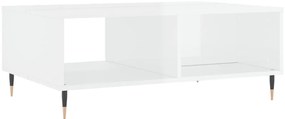 Mesa de centro 90x60x35cm derivados de madeira branco brilhante