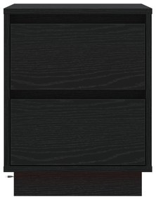 Mesa de Cabeceira com Luzes LED Preta 39x34,5x50 cm
