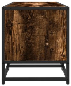 Móvel p/ TV 120x35x41cm derivados madeira/metal carvalho fumado