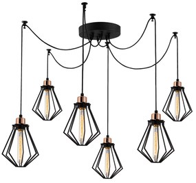 Candeeiro Chandelier Oylat – Preto – 138 cm de Diâmetro x 110 cm de Al