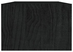 Mesa de centro 110x50x34 cm madeira de pinho maciça preto