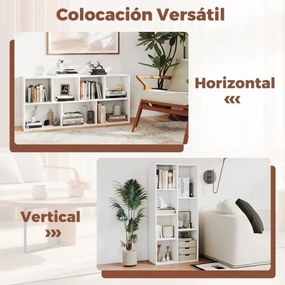 Estante sala, escritório com 7 cubos 49,5 cm x 23 cm x 106 cm vertical ou horizontal Branco