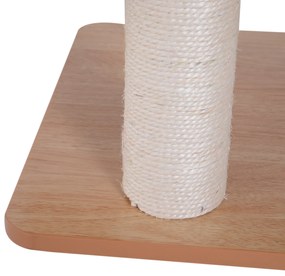 Árvore Arranhadora para Gatos de Madeira 71,5x49,5x120cm Torre para Gatos com Caverna Plataformas Postes Arranhadores de Sisal Almofadas de Pelúcia Su