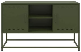 Móvel de TV 100,5x39x60,5 aço verde azeitona