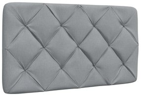 Cama com colchão 90x200 cm tecido cinzento-claro