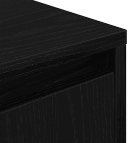 Mesa de cabeceira com luzes LED 38x34x50 cm preto
