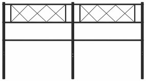 Cabeceira de cama 135 cm metal preto