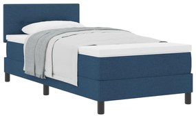 Cama Box Spring com Colchão Azul 90x190 cm Tecido
