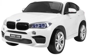 Carro elétrico para Crianças 2 Lugares BMW X6M XXL 12V Rodas Espuma EVA, Assento couro ecológico Branco
