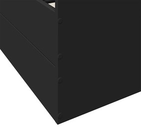 Estrutura de cama c/ gavetas 140x200 cm derivados madeira preto