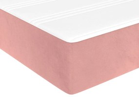 Cama com molas/colchão 90x200 cm veludo rosa