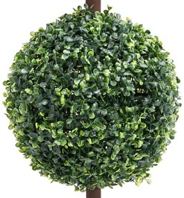 Planta artificial buxo em forma de esfera com vaso 118 cm verde