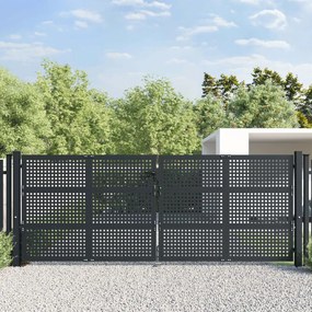 Portão de jardim 400x150 cm aço antracite