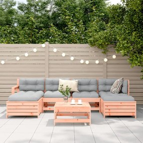 7 pcs conjunto sofás jardim madeira abeto-de-douglas
